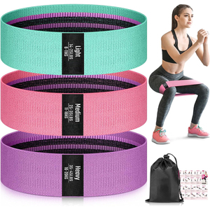 Fasce di resistenza Yoga Set di avviamento per le donne Set di elastici per esercizi di allenamento per le gambe del bottino elastiche <span class=keywords><strong>Pilates</strong></span> flexband - Product Image 1