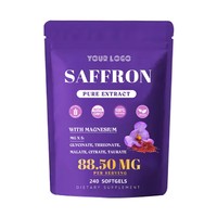 Capsules de safran pur en gélules à marque privée pour un sommeil profond, un soutien de l'humeur et de l'énergie chez l'adulte
