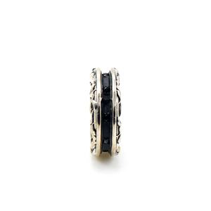 Bague européenne en argent CZ 925 pour homme, bague noire, Unique - Product Image 2