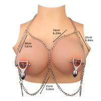 Collier ras du cou Bondage en cuir PU avec pince à mamelon pour femme laisse de retenue réglable BDSM érotique BDSM boutique pour Couple