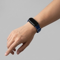 Bracelet de montre en nylon tissé rose avec cadre en TPU et boucle à clip pour Mi Band 3 4 5 6 7 8 9 10