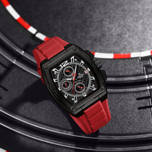 Montre chronographe à quartz NAVIFORCE 8050 pour homme, style professionnel de haute qualité, montre-bracelet multifonction sport, bracelet en silicone, verre - Product Image 3