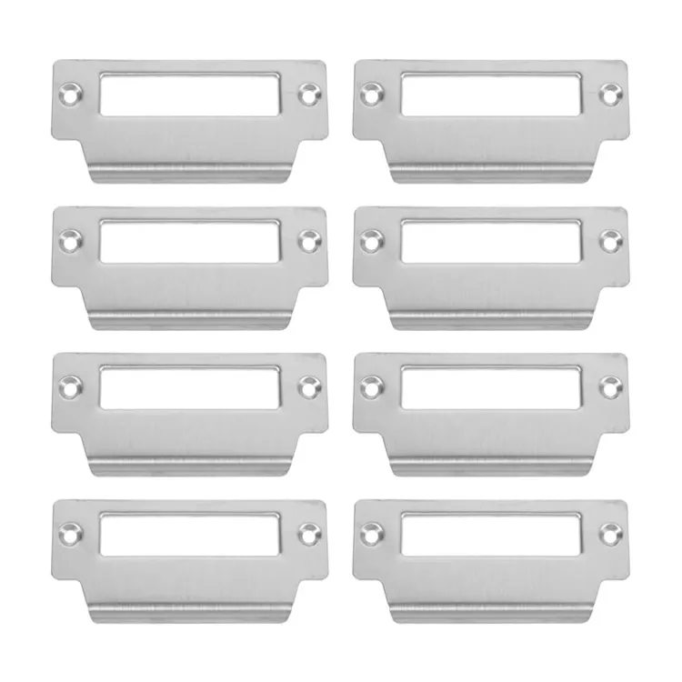 Stainless Steel Recessed Oval Drawer Pull Handle Concealed Finger Pulls for Wardrobes Cabinet Doors