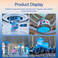 Solution d'affichage publicitaire intérieur : Écran LED irrégulier personnalisable, mur vidéo LED sur mesure, module LED flexible de taille adaptable