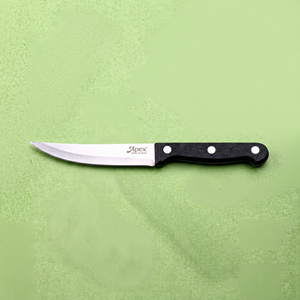 Cuchillo para carne ANAX RIVET de acero inoxidable con borde dentado, para diestros, acabado de alto brillo, mango de plástico, apto para lavavajillas, 23.2x2.8cm - Product Image 3