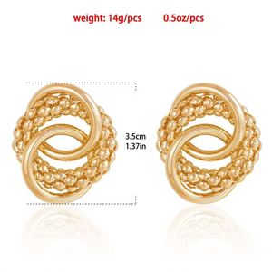 Pendientes Largos Geométricos Exagerados con Engaste de Bisel en Aleación Chapada en Oro y Rodio de Suxuan Jewelry para Bodas - Product Image 3