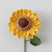 Nuevas flores gigantes hechas a mano rosas artificiales <span class=keywords><strong>girasol</strong></span> Flores grandes de ganchillo para regalo del Día de San Valentín - Product Image 2