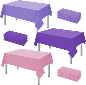 Прямоугольная скатерть Прозрачная одноразовая PEVA/PE/PP покрытие для стола для ресторана, рекламы, вечеринки, рождественские Чехлы для стола - Product Image 1