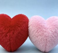 Almohada de Peluche Personalizada en Forma de Corazón Rosa