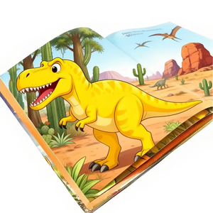 Livre d'histoire de dinosaures personnalisé pour enfants, journal d'impression pour l'éducation des enfants - Product Image 1