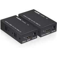 Extensor HDMI 4K, expansor de señal de 60M, convertidor de Audio y vídeo a través de Cat 5E/6 USB RJ45, estilo de salida 3D, expansor de señal HDMI de 196 pies