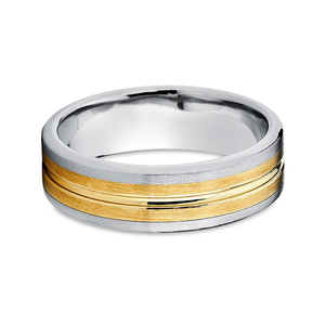 <span class=keywords><strong>Prix</strong></span> d'usine OEM Bague en acier titane 8 mm bicolore plaqué or, ajustement confortable, légère, vente en gros - Product Image 2