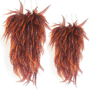 Fausse fougère persane artificielle murale, vigne verte rouge coucher de soleil en plastique pour décoration de mariage, maison, extérieur et accessoires de photographie - Product Image 1