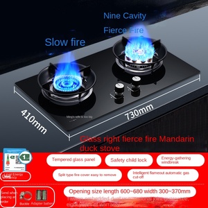 Panel de acero inoxidable Big Fire construido en gas licuado de petróleo 2 quemadores estufa de gas Cocina - Product Image 6