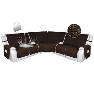 Su Geçirmez Kumaş Koyu Kahverengi 5 Kişilik Kanepe Örtüsü Aile Odası Polyester Kanepe Örtüsü Fabrikadan Direkt - Product Image 1