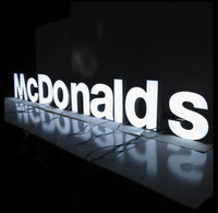 Lettres lumineuses étanches pour restaurants, enseignes, panneaux publicitaires, designs pour magasins, enseignes LED électroniques 3D, panneaux extérieurs, logo