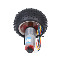 Kit Smart Car Boat JGA25-370 Moteur à courant continu 12V avec encodeur à balais, support à bride, cadre de fixation de roue, accouplement, pour appareil électroménager permanent