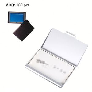 High Capacity Blank Business Card Holder Custom logo <b>Metal</b> Stainless Steel Credit Card <b>Wallet</b> - Product Image 1