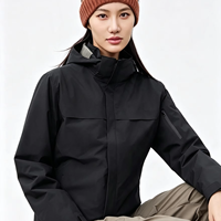 Veste imperméable à capuche unisexe à coque rigide avec rembourrage en coton intégré, coupe-vent, manteau d'hiver pour la randonnée, le camping et les activités de plein air