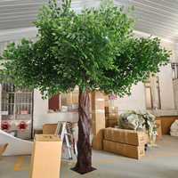 B0208 Arbre artificiel géant en soie de cerisier vert pour centre de table de mariage, centre commercial, décoration intérieure et extérieure