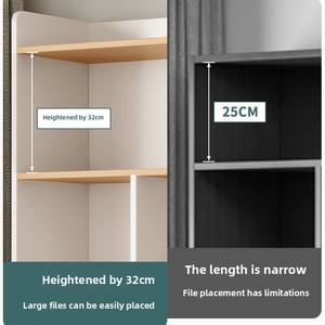 Mueble <span class=keywords><strong>de</strong></span> Almacenamiento Pequeño Mansfield G567 Moderno <span class=keywords><strong>de</strong></span> <span class=keywords><strong>Madera</strong></span> para Sala <span class=keywords><strong>de</strong></span> Estar, <span class=keywords><strong>de</strong></span> Piso a Techo, Montado en la Pared, con Puerta y Estantes Ajustables en Capas - Product Image 4