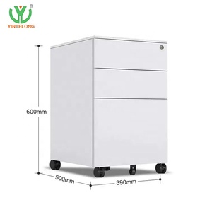 Tủ hồ sơ di động bằng thép có 3 ngăn kéo, để dưới bàn làm việc Yinlong - Product Image 1