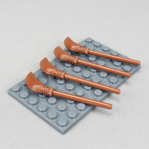 4332 Herramientas para figuras de bloques de construcción, Escoba marrón, Modelo de escena de ensamblaje con piezas a juego, Juguete de partículas pequeñas - Product Image 2