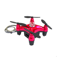 Porte-clés créatif en forme de mini-drone de dessin animé, petit cadeau, ornement en alliage et plastique, emballé individuellement pour sacs d'école et clés d'enfants