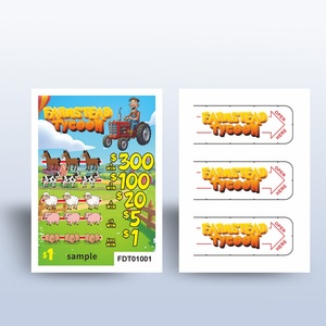 Billets de jeu personnalisés à impression recto-verso, billets à gratter personnalisés, papier multicouche, logo personnalisé, taille personnalisée - Product Image 3