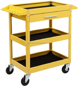 3 Khay Thép Công Nghiệp Cơ Khí Công Cụ Giỏ Hàng Với Lưu Trữ 330 Lbs Công Suất Có Thể Khóa Bánh Xe Ngăn Kéo Tùy Chỉnh OEM Hỗ Trợ - Product Image 2