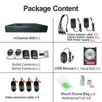 Kit de caméra de sécurité OEM ODM 4CH 2MP 5MP avec disque dur 500 Go, IP66, AHD XVR, vision nocturne, système de surveillance, logo personnalisé