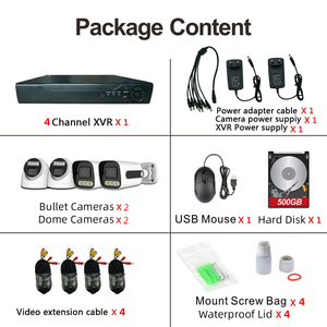 ระบบกล้องวงจรปิดอนาล็อก 4CH 2MP 5MP พร้อมระบบมองกลางคืน DVR AHD ชุดอุปกรณ์รักษาความปลอดภัยภายในบ้าน ระบบเฝ้าระวังเครือข่าย พร้อมฮาร์ดดิสก์ 500GB - Product Image 3