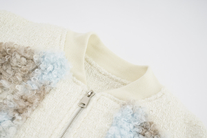 Giacche 2025 in peluche pelliccia sintetica da <span class=keywords><strong>donna</strong></span> in <span class=keywords><strong>pile</strong></span> Sherpa di lana con <span class=keywords><strong>Cardigan</strong></span> Patchwork e piumini a bolle - Product Image 5