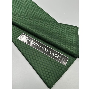 Lo más nuevo, tela de encaje africano de alta calidad, tela de encaje pulido de algodón, Color azul cielo, 5 yardas para hombres nigerianos, tela - Product Image 4