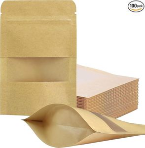 Resealable Stand up VMPET/PET/PE <b>Bags</b> Gravure Printed Matte Window <b>Zip</b> <b>Lock</b> Drinkware Packaging Moisture Proof HENGCHUN PACK - Product Image 3