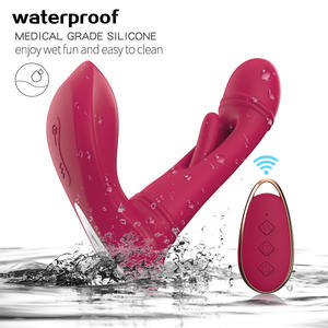 Vêtements invisibles pour femmes télécommande sans fil lapin tapotant vibrateur point g 12 modes battement culotte vibrateur sex toy pour femme - Product Image 5