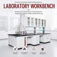 Console de contrôle centrale multifonction tout acier, poste de travail de laboratoire de qualité industrielle tout acier avec prises de courant et évier