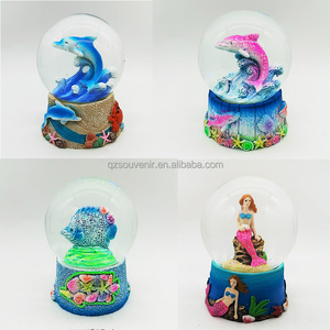 Globo d'Acqua Personalizzato con Animali Souvenir da Spiaggia Delfino in Resina Fenicottero Cavalluccio <span class=keywords><strong>Marino</strong></span> Tartaruga Gabbiano Ornamento Globo di Neve con Delfino - Product Image 3