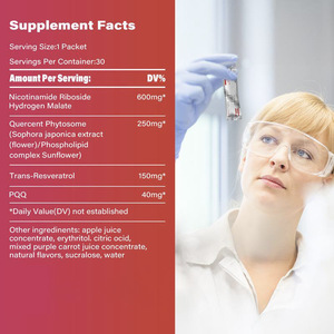 Mélange pour boisson NAD+ 1000mg avec Nicotinamide Riboside, PQQ et Resvératrol, Anti-âge, Énergie Cellulaire et Soutien Cutané, 30 Sachets Individuels - Product Image 3