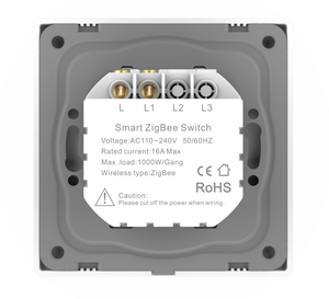 สวิตช์ติดผนังอัจฉริยะ GDKES แบบไม่ต้องใช้สายนิวทรัล Zigbee ปุ่มคลิกแบบเมาส์  1/2/3 ช่อง ใช้งานร่วมกับ Smart Life 2000W รองรับ Google Home และ <span class=keywords><strong>Alexa</strong></span> - Product Image 5