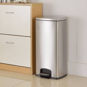 50L Stainless Steel Metal Pedal Trash Can Kitchen Trash <strong>Bin</strong> Big Volume <strong>Square</strong> Household Foot Pedal Steel Waste <strong>Bins</strong> - Product Image 6
