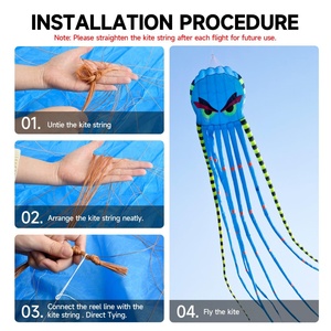 3D Soft 26ft Extra Large Fun Octopus <span class=keywords><strong>Kite</strong></span> Livré avec 1000D <span class=keywords><strong>Kite</strong></span> String Beach Park Outdoor Fun Beach Trip, Excellent cadeau pour les enfants - Product Image 5