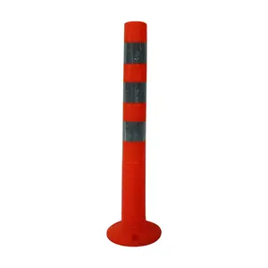 PU Soft Unbreakable Flexible Guardrail Warning Column Traffic Pole Delineator Post Warning Traffic Post