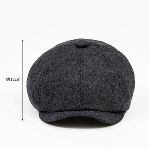 Boina de Lana para Hombre, Estilo Británico, 8 Paneles, para Invierno - Product Image 4