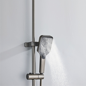 Luxe noir mat salle <span class=keywords><strong>de</strong></span> bain <span class=keywords><strong>douche</strong></span> robinet système thermostatique pluie pommeau <span class=keywords><strong>de</strong></span> <span class=keywords><strong>douche</strong></span> <span class=keywords><strong>douche</strong></span> à main bidet pulvérisation céramique Valve noyau - Product Image 3