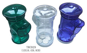 <span class=keywords><strong>Dispensador</strong></span> de monedas promocional logotipo personalizado alcancía plástico 2 rejillas Mini caja de almacenamiento de monedas de dinero - Product Image 3