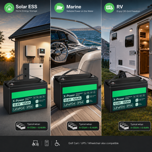 Batteria LiFePO4 12V con BMS Integrato, Disponibile in Magazzino UE, 10/20/50/100/125/200/300/400Ah, Batteria al Litio LFP per Sistemi Solari e Inverter - Product Image 3