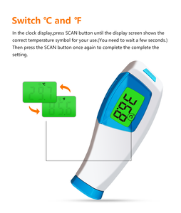 Thermomètre infrarouge numérique pour température corporelle de bébé Mesure de la fièvre des pistolets Thermomètre frontal IR LCD <span class=keywords><strong>sans</strong></span> <span class=keywords><strong>contact</strong></span> pour enfants adultes - Product Image 2