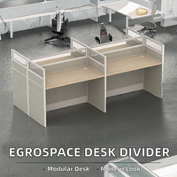 Fabricant de cloisons de bureau à panneaux de verre bas (2, 4, 6, 8, 10 partitions) pour postes de travail privés