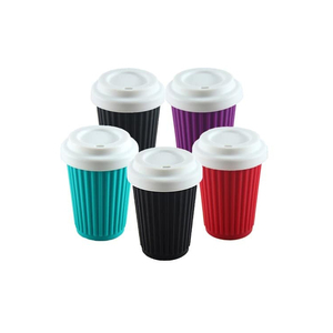 Reutilizable, respetuoso del medio ambiente de <span class=keywords><strong>la</strong></span> taza de café con tapa y funda de silicona Durable taza té <span class=keywords><strong>libre</strong></span> de BPA - Product Image 6